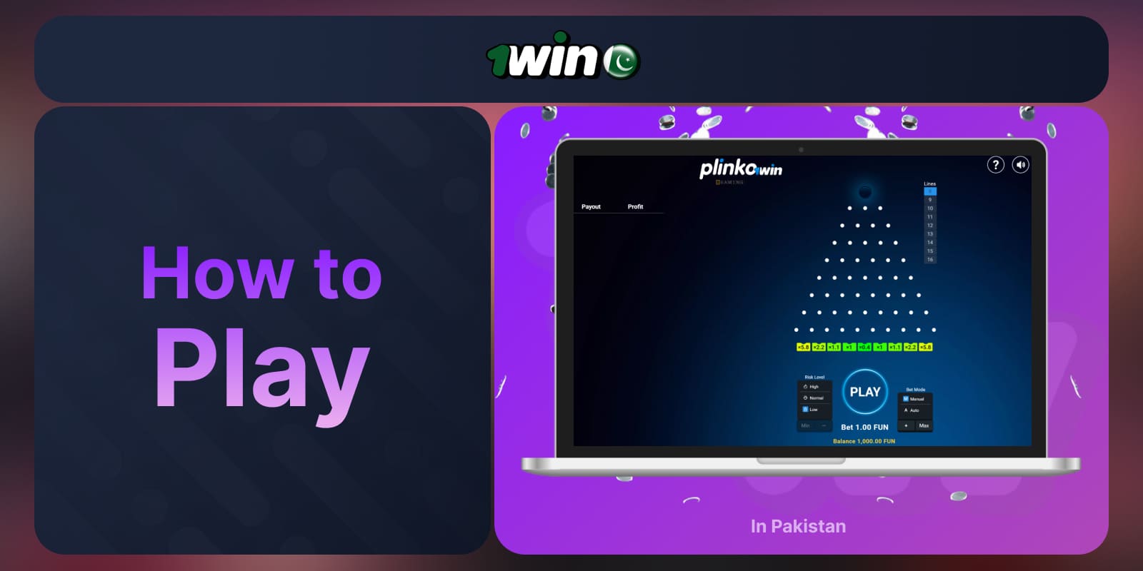 1Win Pakistan Plinko: detailed instructions on how to play and win on the platform
