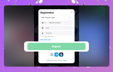 1Win Pakistan Registration: Create an account on the platform using email to log in 5