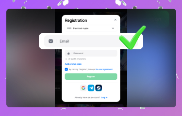 1Win Pakistan Registration: Create an account on the platform using email to log in 9