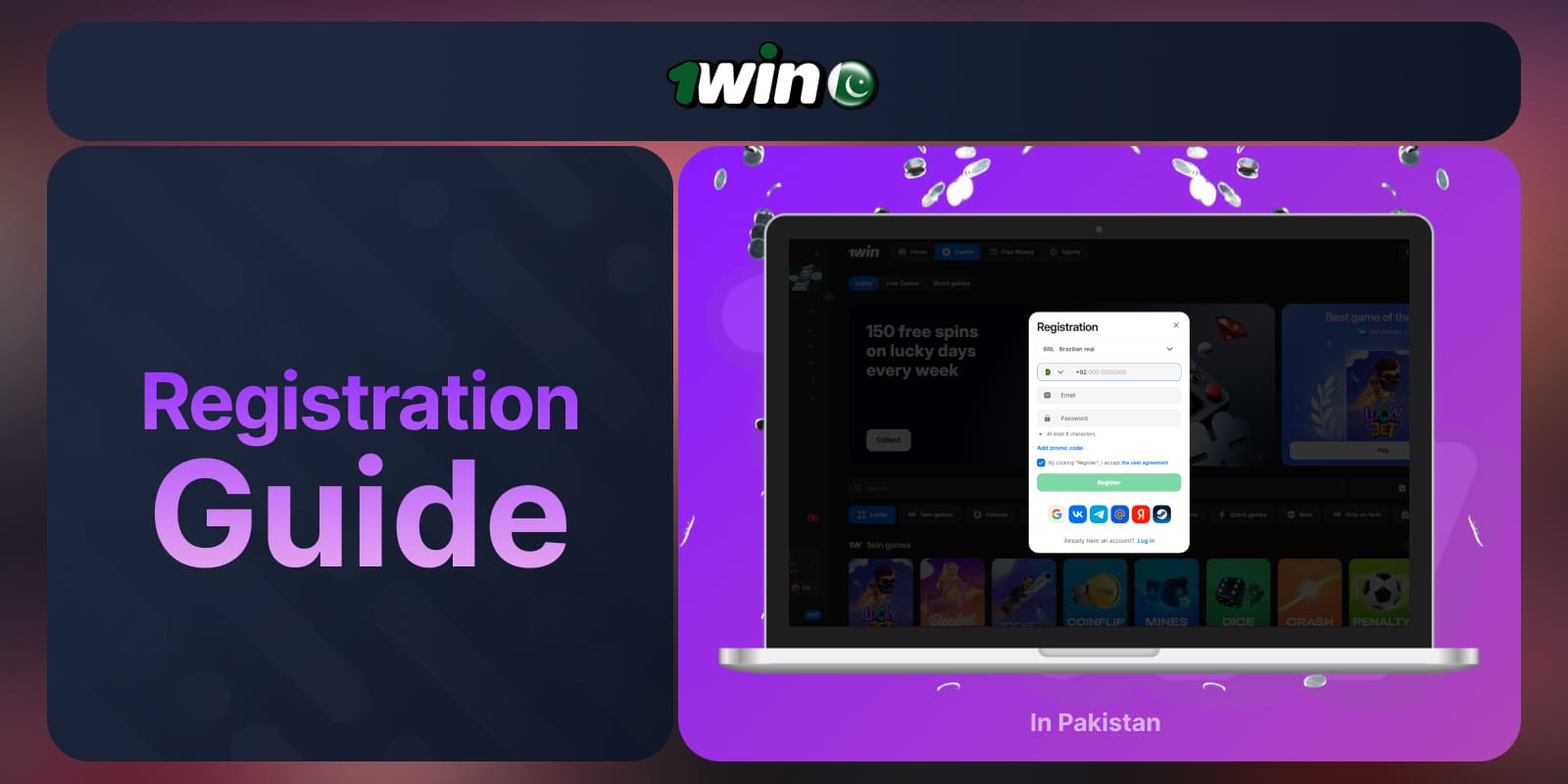 1Win Pakistan Registration: A detailed guide with simple steps to create an account on the platform in the easiest way and start using it